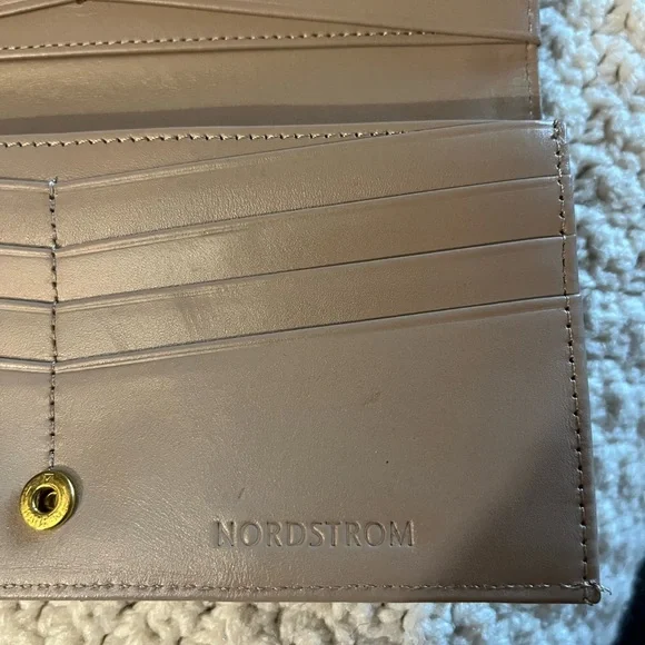 2 Wallets! Nordstrom leather Continental and Fossil Minimal Wallet - Picture 4 of 9